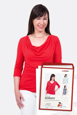 Papierschnittmuster Scarlett Wasserfallshirt selber nähen
