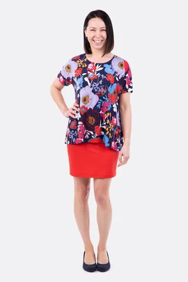 Schnittmuster Jerseykleid elegant zweilagig Lagenlook DIY