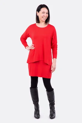 Schnittmuster Longshirt Minikleid Lagenlook zweilagig nähen