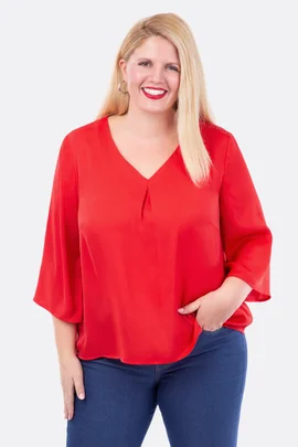 Schnittmuster Viskosebluse Frauen ausgestellte Ärmel lockerer Schnitt DIY