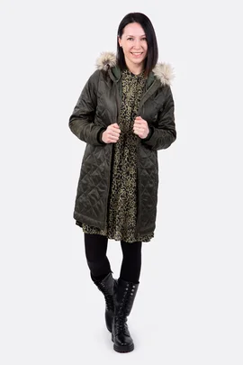 Schnittmuster Parka im Armystil aus Steppstoff Fellkragen Kapuze selbernähen