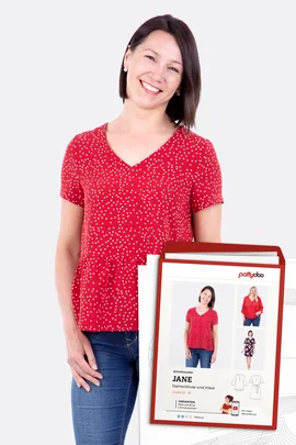 papierschnittmuster Jane Damenbluse Kleid selber naehen
