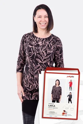 Papierschnittmuster Layla Lagenshirt selber naehen