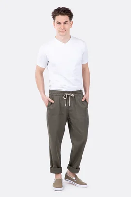 Schnittmuster Herrenhose khaki Webware selber nähen