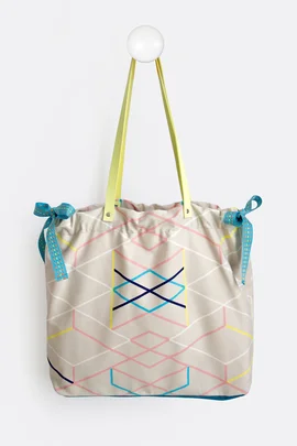 Schnittmuster Strandtasche grafisches Muster selber nähen