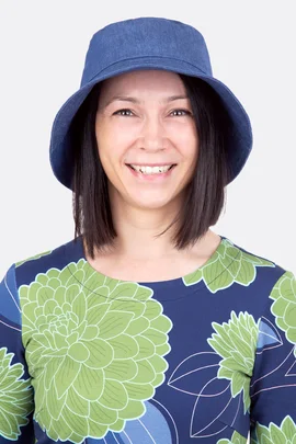 Schnittmuster Sonnenhut mit breiter Krempe aus Jeansstoff selber nähen