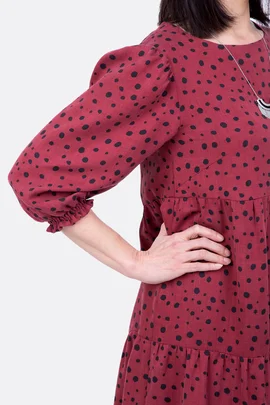Schnittmuster Add-on Kleid mit Puffärmel Viskose selbernähen
