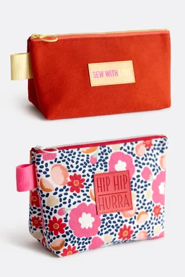 Kosmetiktasche mit Reißverschluss selber nähen Freebie