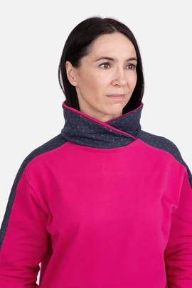 Schnittmuster Wickelkragen gratis Sweatshirt nähen