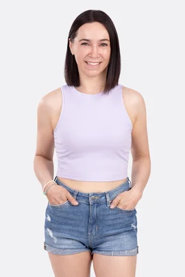 Schnittmuster Crop Top bauchfrei aus Rippjersey nähen