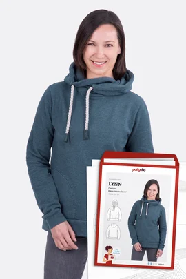 Papierschnittmuster Lynn Kapuzenpullover selber naehen