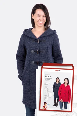 Papierschnittmuster Nora Kapuzenmantel selber naehen