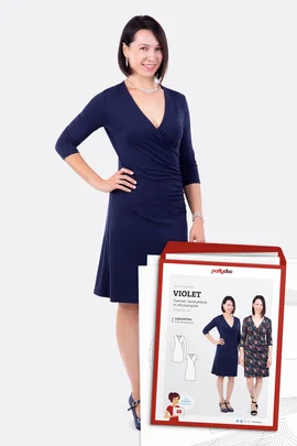 Papierschnittmuster Violet Jerseykleid selber naehen