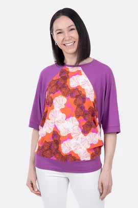 Schnittmuster Damenshirt Mustermix mit Raglanärmeln nähen