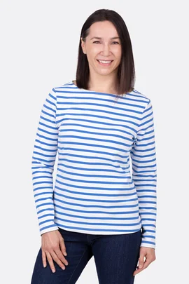 Schnittmuster Damenshirt mit U-Boot-Ausschnitt nähen