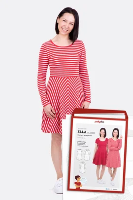 Papierschnittmuster Ella Classic Jerseykleid selber nähen