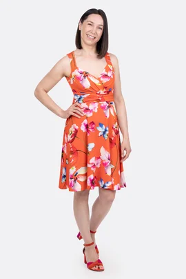 Schnittmustr Jerseykleid sommerlich mit Trägern Heruzausschnitt nähen