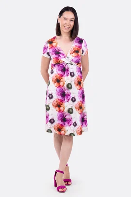 Schnittmuster Jerseykleid Knotenausschnitt sommerlich nähen