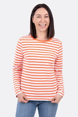 Basicshirt Langarm Schnittmuster mit Video nähen Streifenjersey