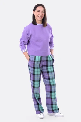 Schnittmuster Freizeithose Karo Flanell selber nähen