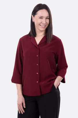 Schnittmuster Hemdbluse Damen Reverskragen elegant nähen