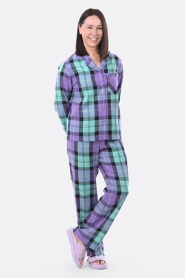 Schnittmuster Pyjama Flanell Karo Nähanleitung