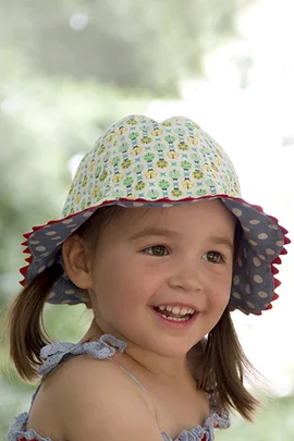 Schnittmuster Freebie Kinder Wende Sonnenhut nähen