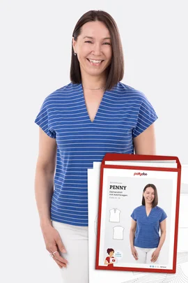 Papierschnittmuster Shirt mit Kelchkragen "Penny"