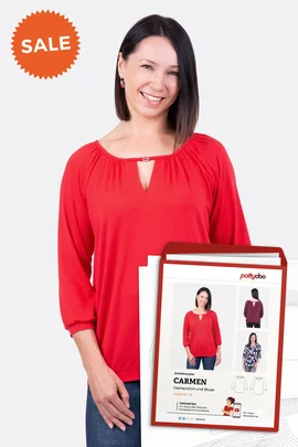 Papierschnittmuster Carmen-Bluse Shirt selber naehen