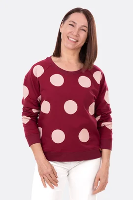 Schnittmuster Sweatshirt aus Punkte Stoff nähen