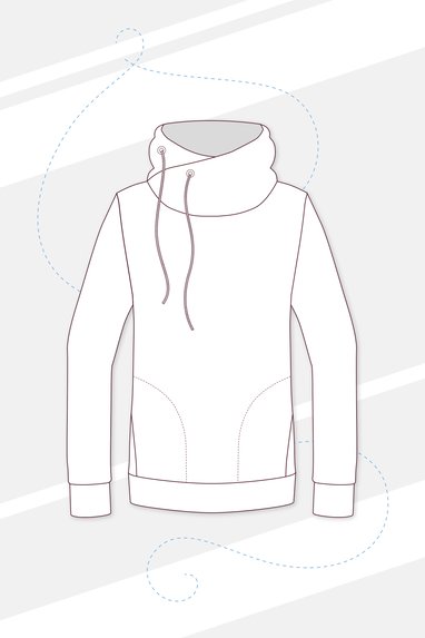sewing pattern men's hoodie instruction