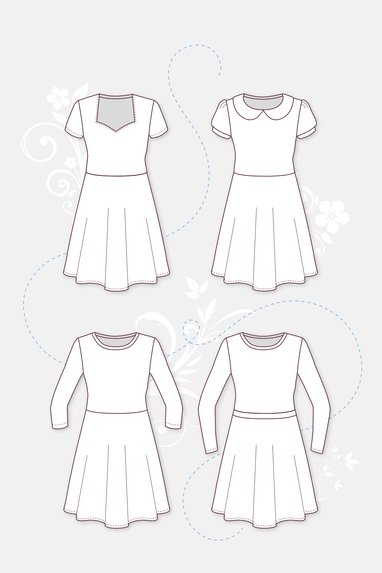 Download gratis schnittmuster kleid Mädchenkleid