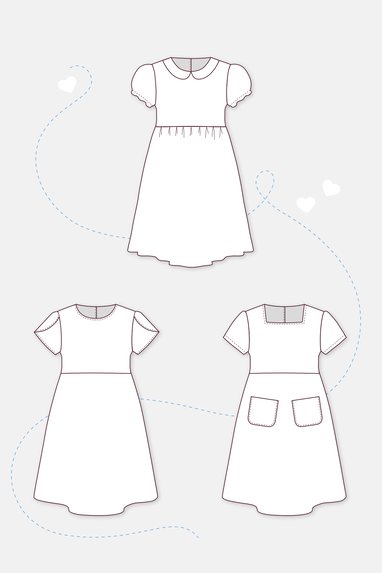 Kleid schnittmuster kostenlos mädchen