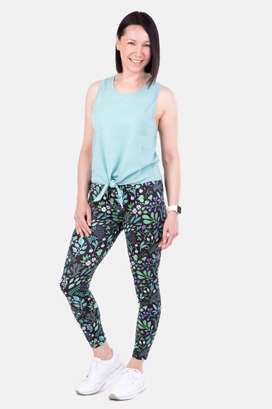 Schnittmuster Yoga Outfit Knotentop mit Lggings hoher Bund bequem
