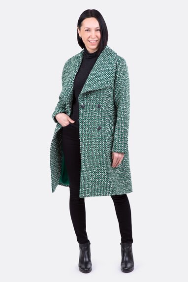 Mantel Schnittmuster für Tweed - eleganter Zweireiher zum Selbernähen
