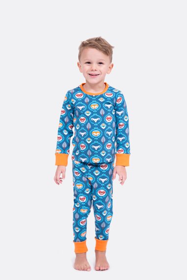 Schnittmuster Kinder Schlafanzug Pyjama Jersey lang selber nähen