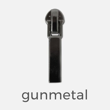 Metall-Zipper 4 Stück für 4mm Raupe gunmetal