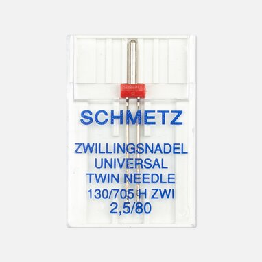 Schmetz Nähmaschinennadel Zwillingsnadel Universal 2,5mm 80