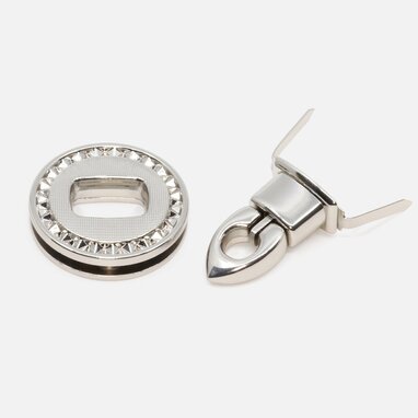 Taschenverschluss Flip-Lock Silber