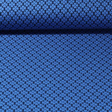 Jacquard Jersey "Lucky Knit" Blau