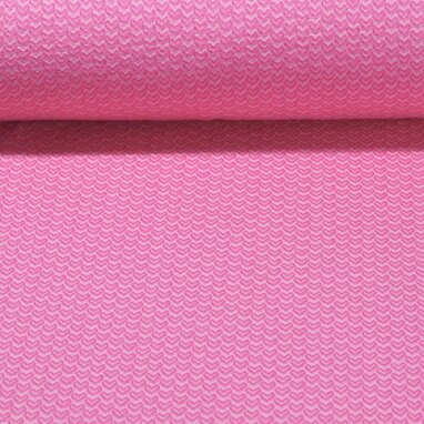 Jacquard Jersey "Sweetheart Knit" Rosa Pink