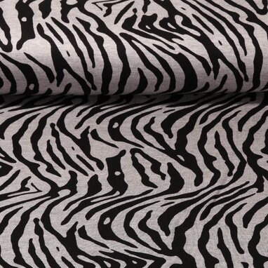 Romanit Jersey Zebra Schwarz Grau