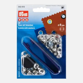 PRYM Oesen 5 mm Set Werkzeug silber