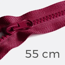 Jacken Reißverschluss teilbar 55 cm, bordeaux