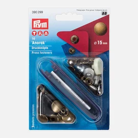 PRYM Anorak Druckknopf 15 mm messing