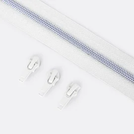 Endlos Reißverschluss weiß