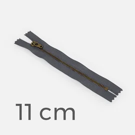 Jeans Reißverschluss Metall Messing 11 cm anthrazit