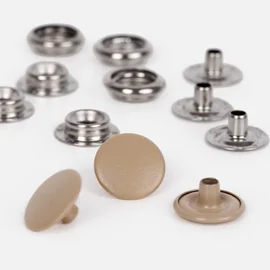 Anorak Druckknöpfe 10 Stück beige