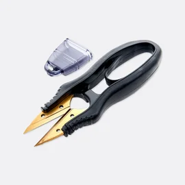 Fadenschere schwarz gold Kappe