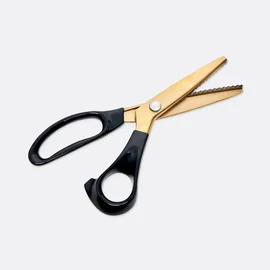 Zickzackschere schwarz gold DIY